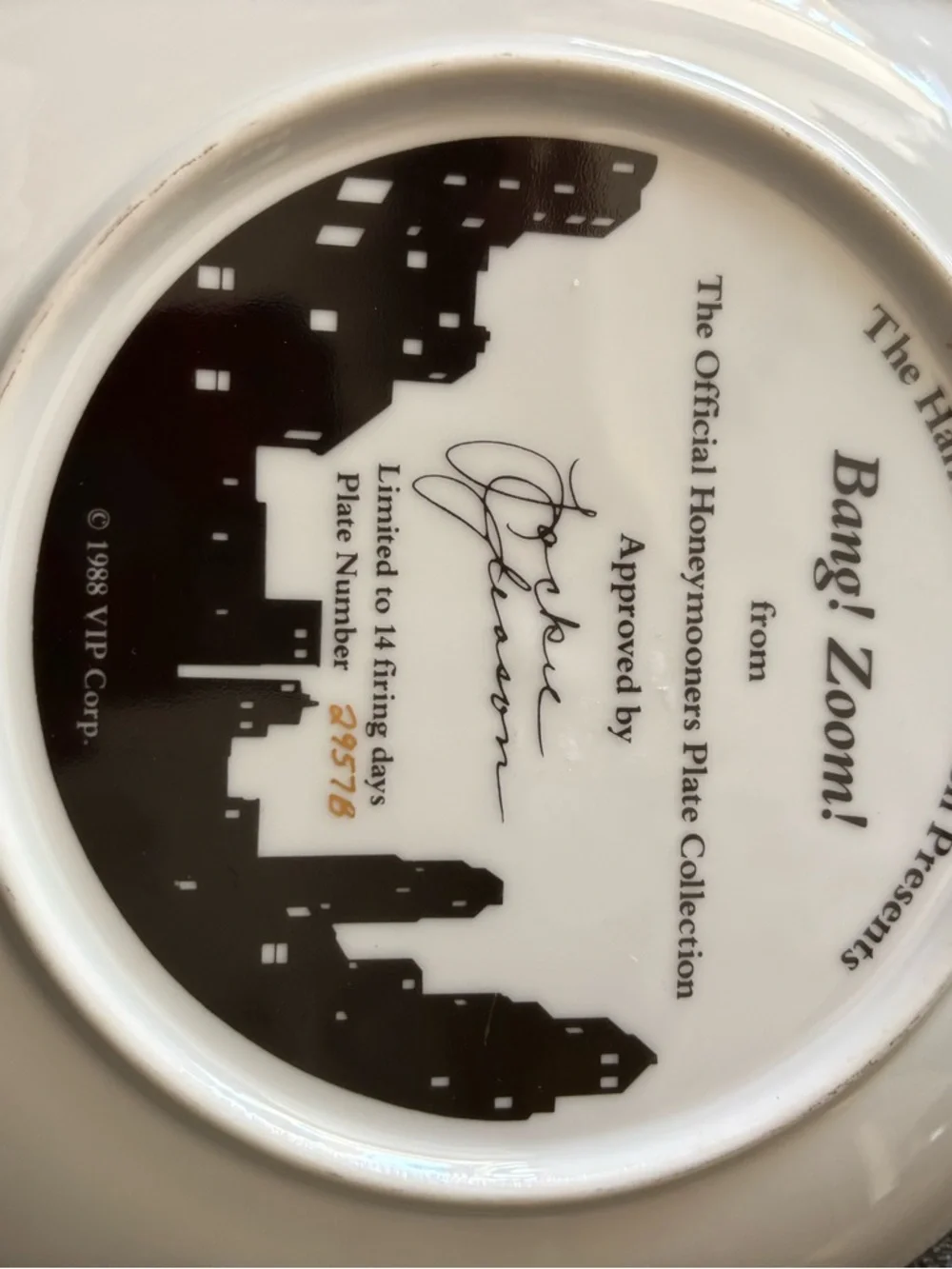The Honeymooners Bang! Zoom! Collectible Plate